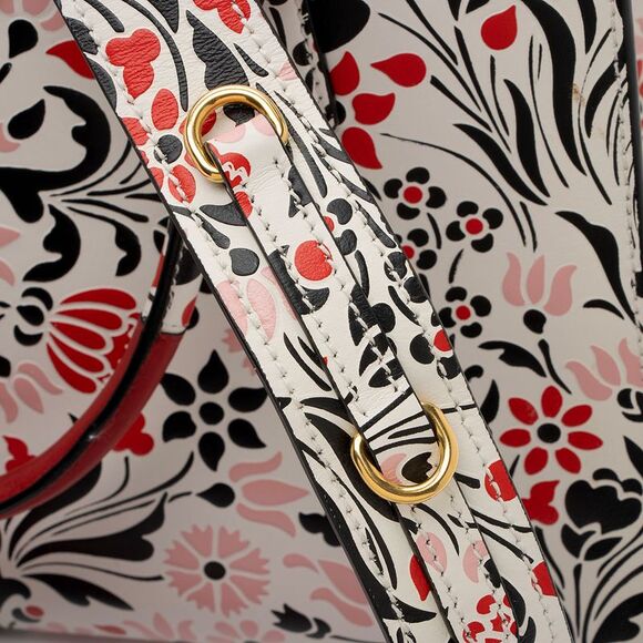 Prada Calfskin Floreale Galleria Double Zip Medium Tote - Picture 12 of 16